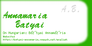 annamaria batyai business card